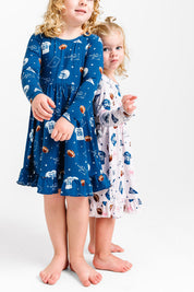 LPC X Jonathan Taylor Blue Ruffle Twirl Dress- PREORDER Ships in December