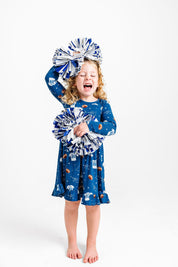 LPC X Jonathan Taylor Blue Ruffle Twirl Dress- PREORDER Ships in December