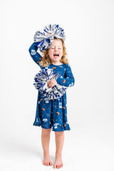 LPC X Jonathan Taylor Blue Ruffle Twirl Dress- PREORDER Ships in December