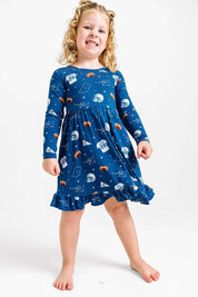 LPC X Jonathan Taylor Blue Ruffle Twirl Dress- PREORDER Ships in December
