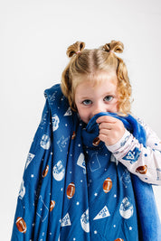 LPC X Jonathan Taylor Blue Plush Blanket- PREORDER Ships in December