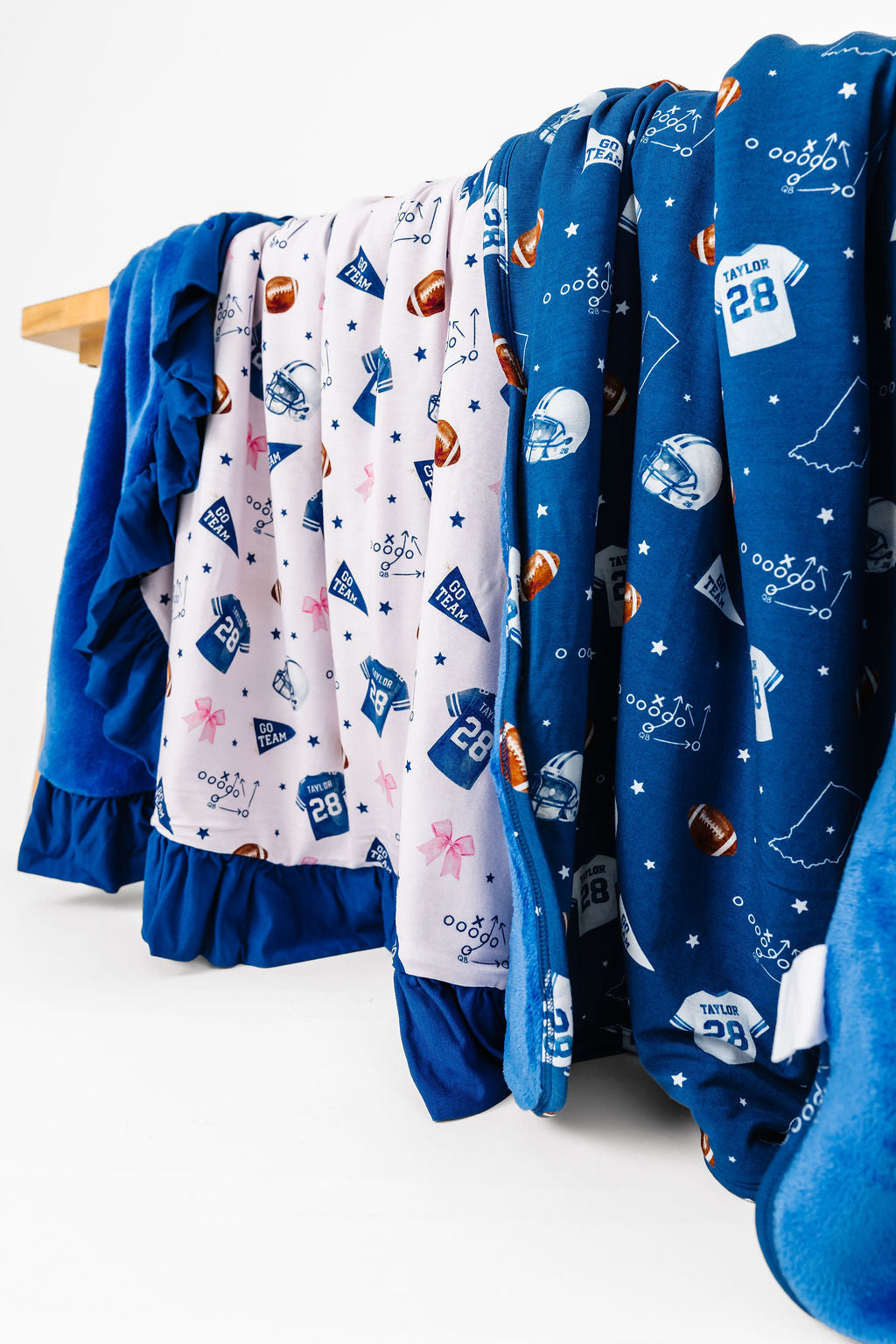 LPC X Jonathan Taylor Blue Plush Blanket- PREORDER Ships in December