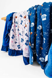 LPC X Jonathan Taylor Blue Plush Blanket- PREORDER Ships in December
