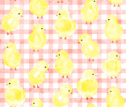 Chick Pink Gingham Short Sleeve Long Pant