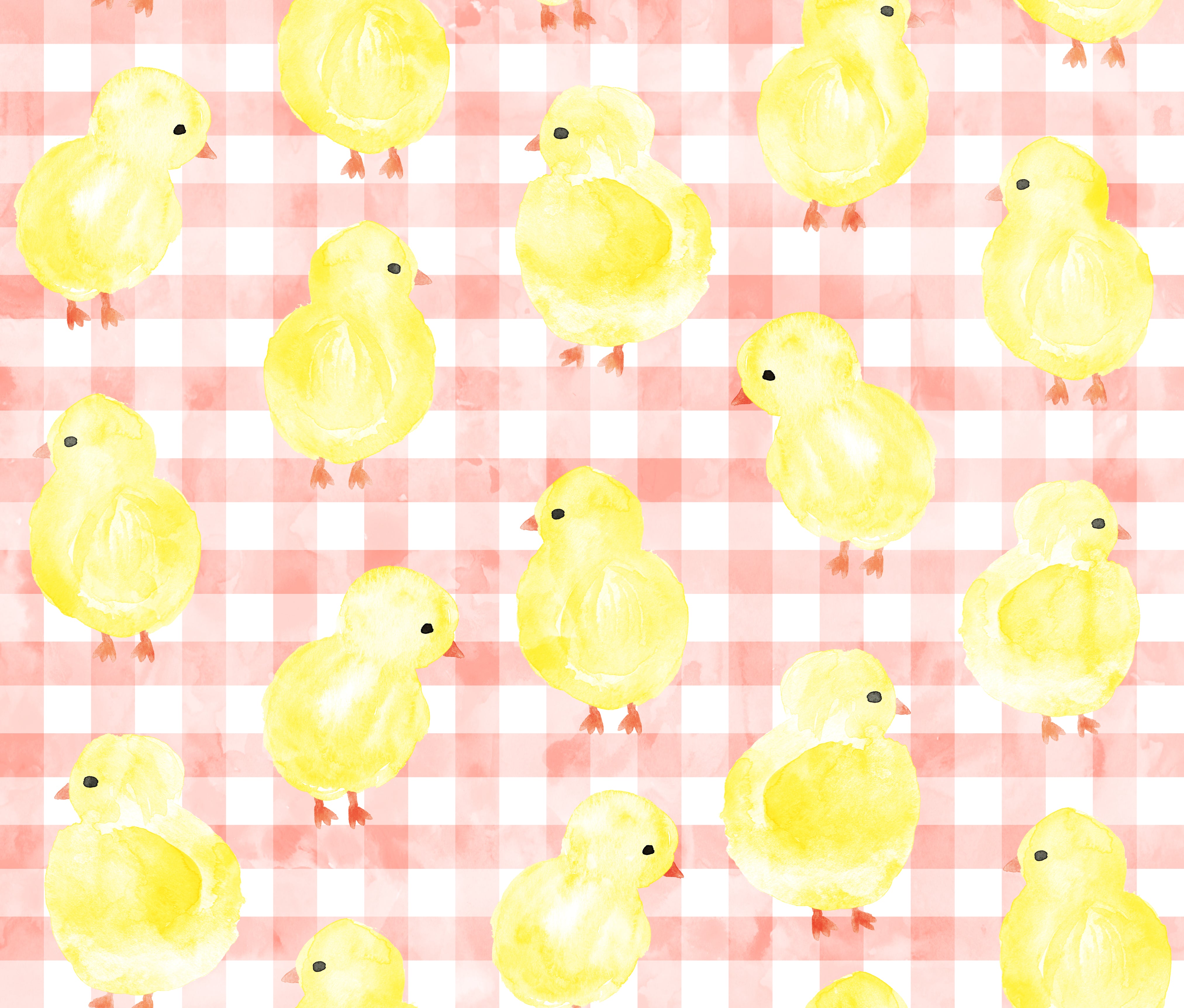 Chick Pink Gingham Short Sleeve Long Pant
