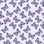 Purple Butterfly Two Piece Pajama Set