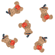 Halloween Bear Ribbed Two Piece Pajama Set