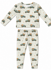 Harvest Pumpkins + Harvest Trucks Two Piece Pajama Set