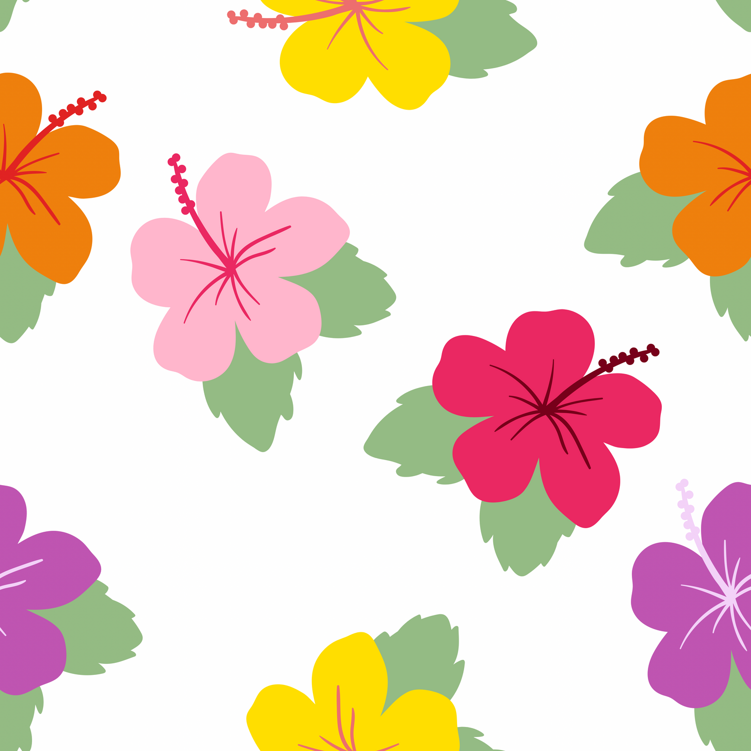 Hawaiian Flowers Two-Piece Set