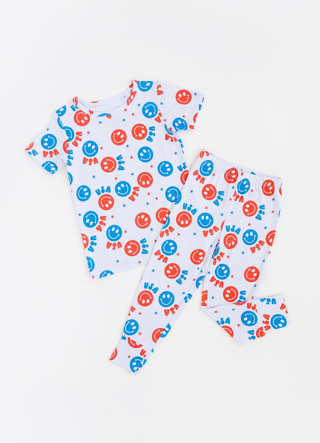 USA Happy Face Two Piece Pajama Set