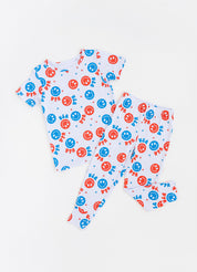 USA Happy Face Two Piece Pajama Set