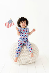 Patriotic Popsicle Bow Two Piece Pajama Set