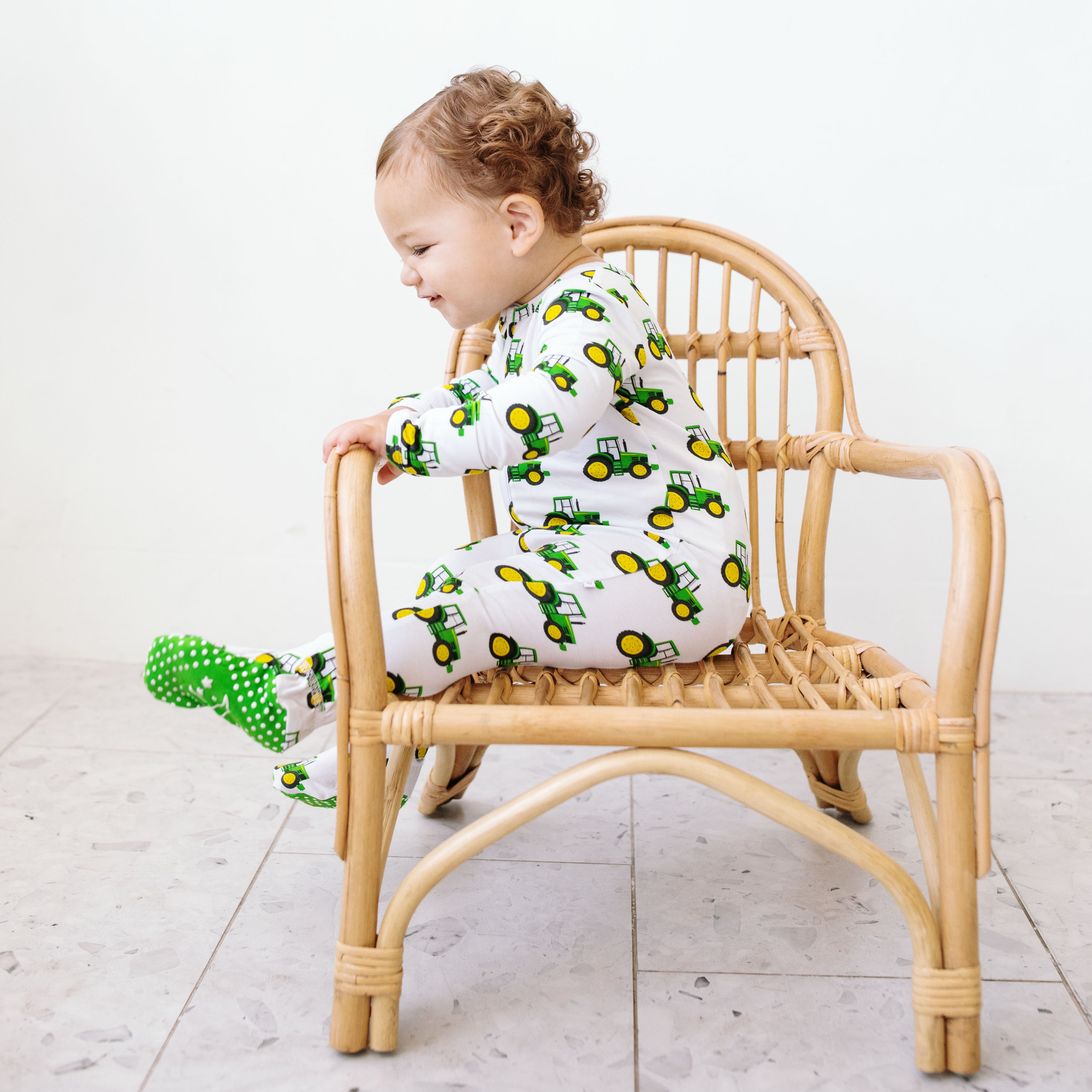 Tractor Zipper Onesie