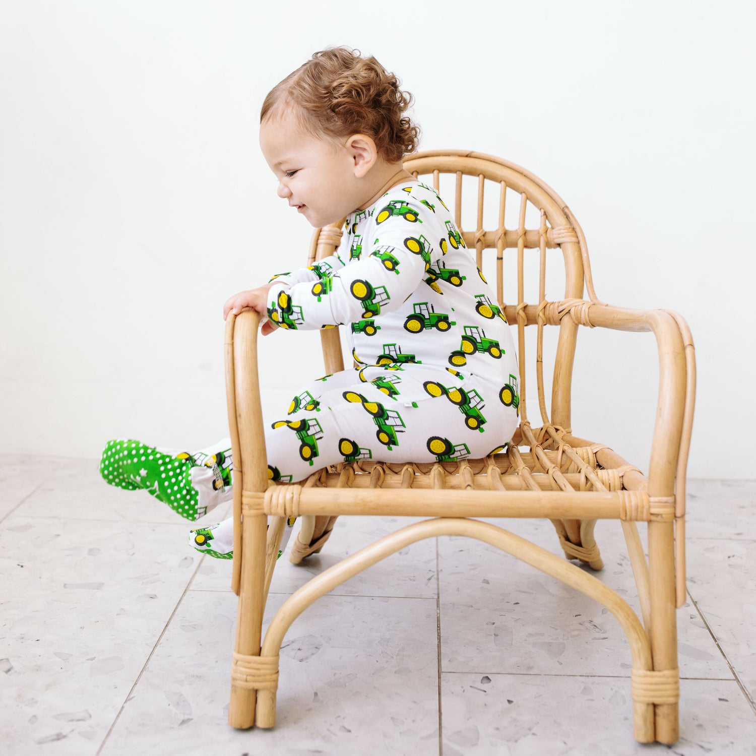 Tractor Zipper Onesie