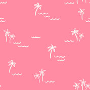 Pink Palm Ruffle Short Set