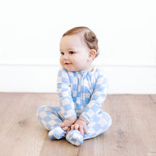 Load image into Gallery viewer, Blue Checker Romper
