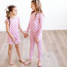 Load image into Gallery viewer, Pink Checker Two-Piece Long Set
