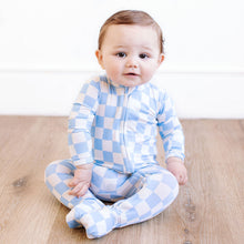 Load image into Gallery viewer, Blue Checker Romper
