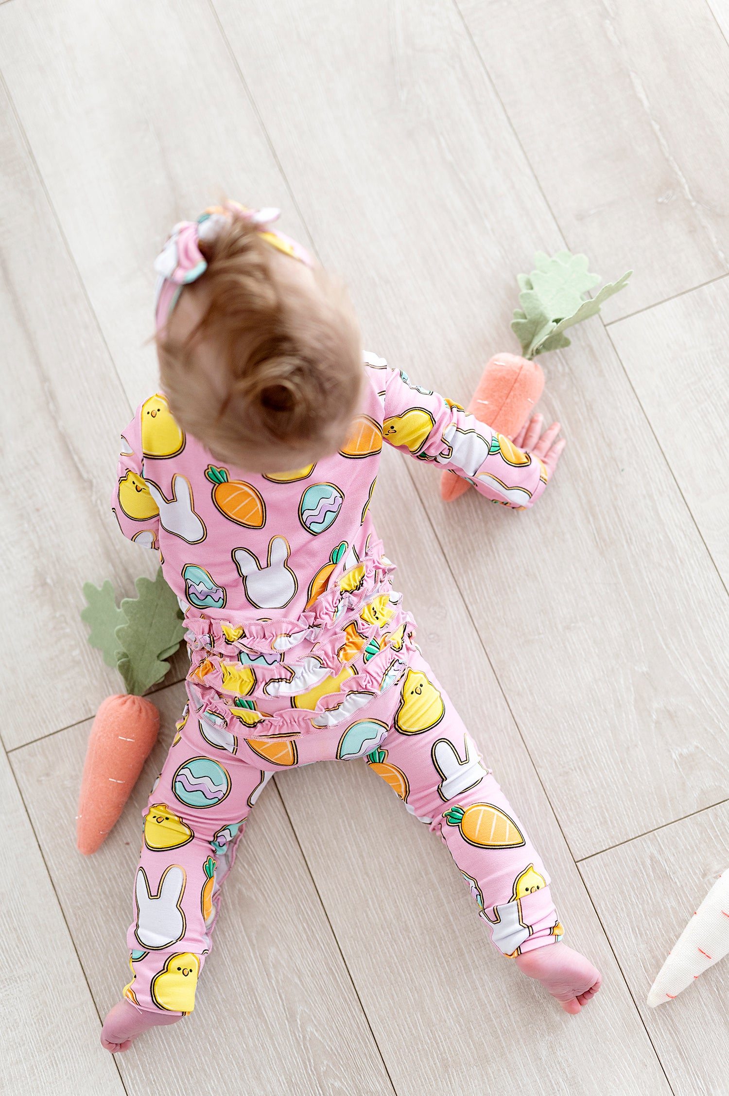 Pink Easter Zipper Onesie