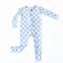 Load image into Gallery viewer, Blue Checker Romper
