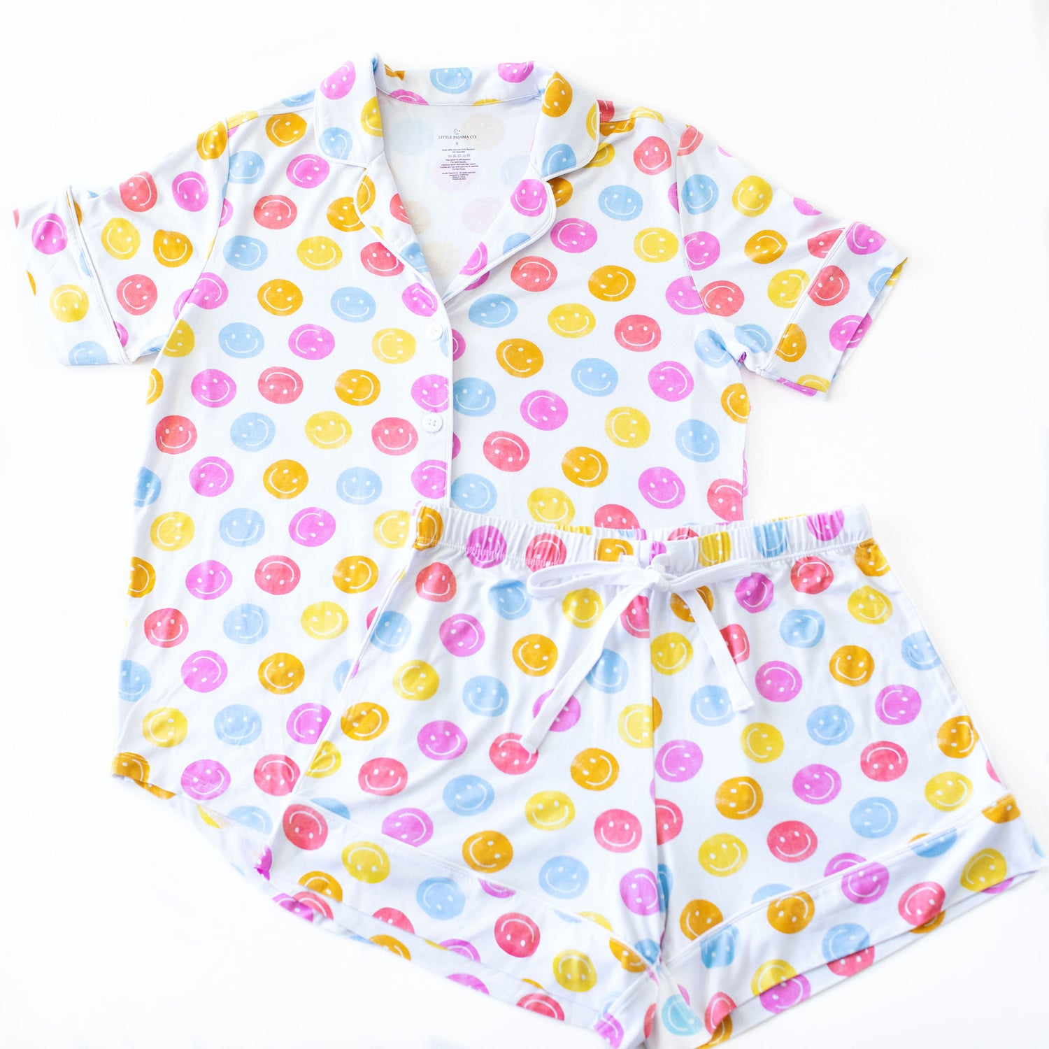 Colorful Happy Face Women’s Short Set