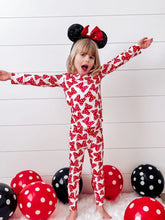 Load image into Gallery viewer, Red Bow Two-Piece Long Set
