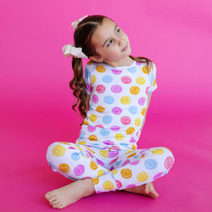 Colorful Happy Face Two-Piece Set