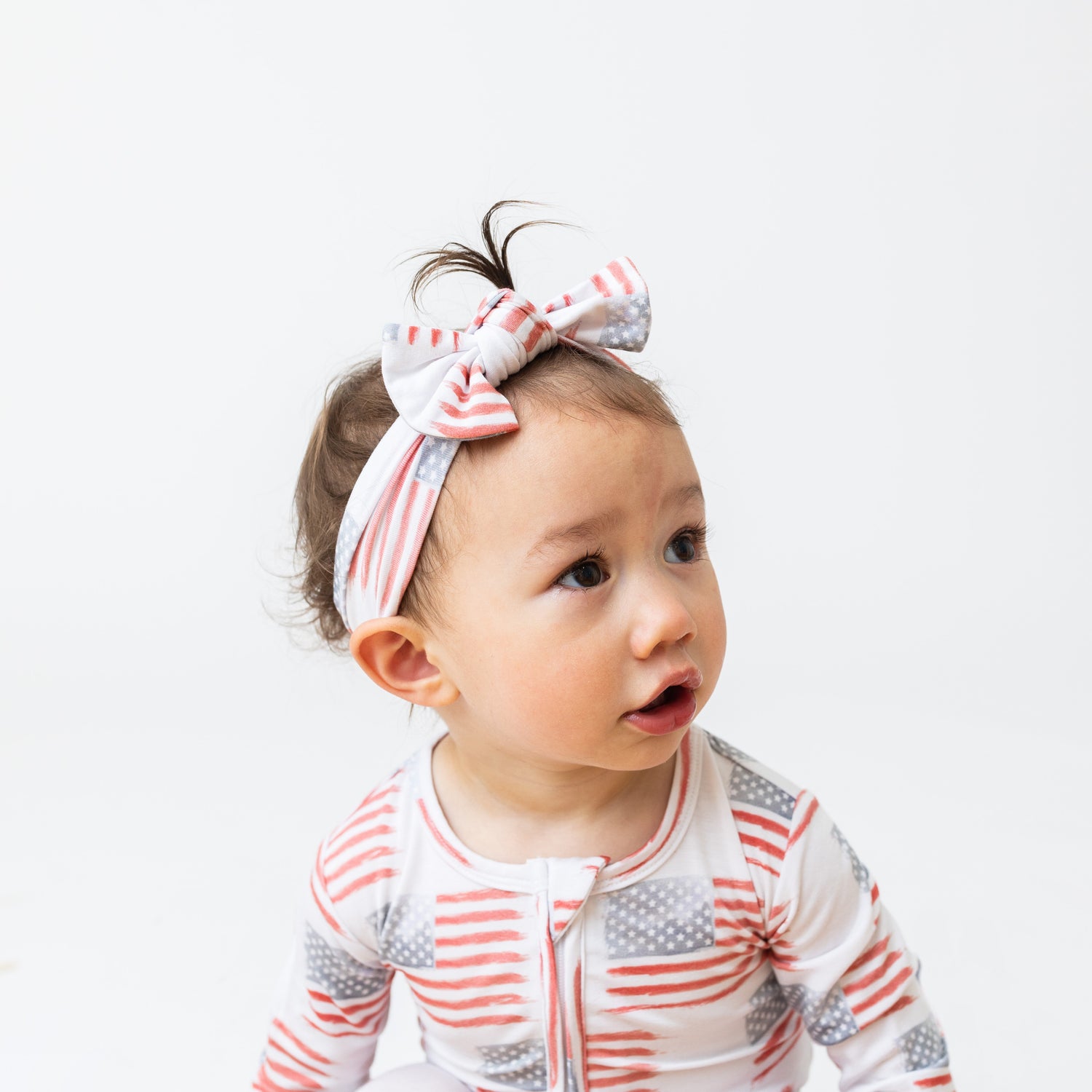 American Flag Zipper Onesie