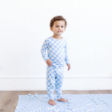 Load image into Gallery viewer, Blue Checker Two-Piece Long Set
