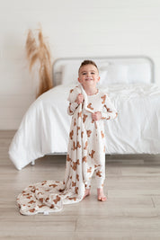 Ribbed Bear Plush Blanket