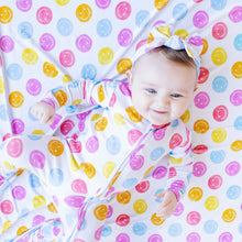 Load image into Gallery viewer, Colorful Happy Face Swaddle

